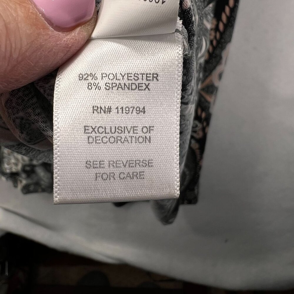 World Unity Sleeveless Paisley Maxi Dress Embroidery Gray Green Flowy Gypsy - Picture 7 of 12